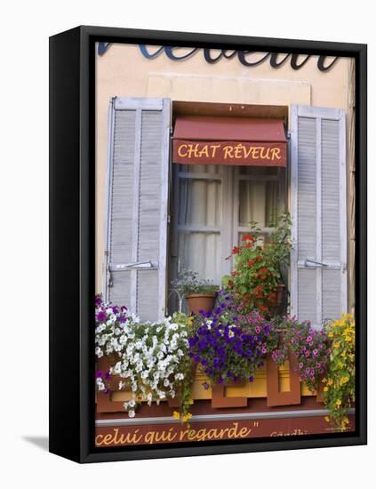 Restaurant Facade, Aix-En-Provence, Provence, France-Doug Pearson-Framed Stretched Canvas