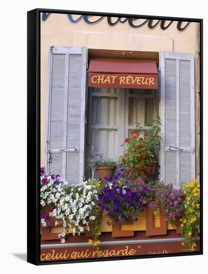 Restaurant Facade, Aix-En-Provence, Provence, France-Doug Pearson-Framed Stretched Canvas