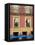 Restaurant Facade and Umbrellas, Guanajuato, Mexico-Nancy Rotenberg-Framed Stretched Canvas