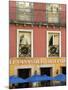 Restaurant Facade and Umbrellas, Guanajuato, Mexico-Nancy Rotenberg-Mounted Photographic Print