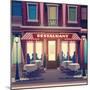 Restaurant Facade. Retro Style Vector Illustration-Doremi-Mounted Art Print