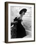 Restaurant Fashions: Cartwheel Hat, Strapless Evening Dress and Stole-Nina Leen-Framed Premium Photographic Print