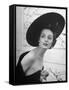 Restaurant Fashions: Cartwheel Hat-Nina Leen-Framed Stretched Canvas