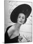 Restaurant Fashions: Cartwheel Hat-Nina Leen-Mounted Photographic Print