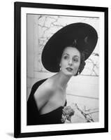 Restaurant Fashions: Cartwheel Hat-Nina Leen-Framed Photographic Print