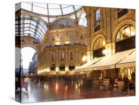 Restaurant, Galleria Vittorio Emanuele, Milan, Lombardy, Italy, Europe-Vincenzo Lombardo-Stretched Canvas