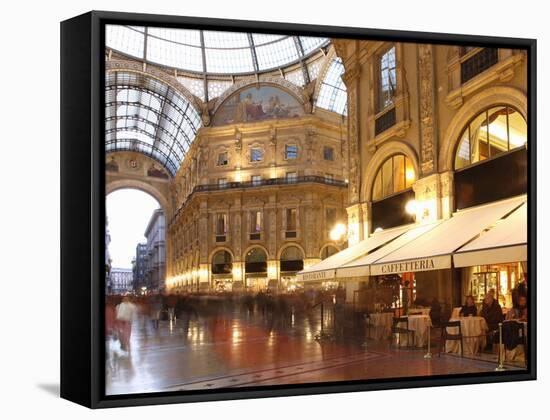 Restaurant, Galleria Vittorio Emanuele, Milan, Lombardy, Italy, Europe-Vincenzo Lombardo-Framed Stretched Canvas