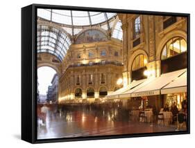 Restaurant, Galleria Vittorio Emanuele, Milan, Lombardy, Italy, Europe-Vincenzo Lombardo-Framed Stretched Canvas