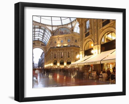 Restaurant, Galleria Vittorio Emanuele, Milan, Lombardy, Italy, Europe-Vincenzo Lombardo-Framed Photographic Print