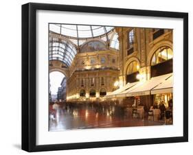 Restaurant, Galleria Vittorio Emanuele, Milan, Lombardy, Italy, Europe-Vincenzo Lombardo-Framed Photographic Print