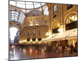Restaurant, Galleria Vittorio Emanuele, Milan, Lombardy, Italy, Europe-Vincenzo Lombardo-Mounted Photographic Print