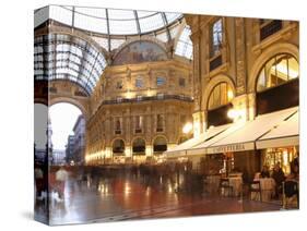 Restaurant, Galleria Vittorio Emanuele, Milan, Lombardy, Italy, Europe-Vincenzo Lombardo-Stretched Canvas