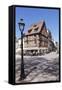 Restaurant in a Half-Timbered House, Colmar, Alsace, France, Europe-Markus Lange-Framed Stretched Canvas