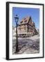 Restaurant in a Half-Timbered House, Colmar, Alsace, France, Europe-Markus Lange-Framed Photographic Print