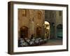 Restaurant in a Small Piazza, San Gimignano, Tuscany, Italy-Janis Miglavs-Framed Photographic Print