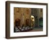 Restaurant in a Small Piazza, San Gimignano, Tuscany, Italy-Janis Miglavs-Framed Photographic Print