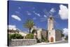 Restaurant in a Windmill, Sineu, Majorca (Mallorca), Balearic Islands, Spain, Mediterranean, Europe-Markus Lange-Stretched Canvas