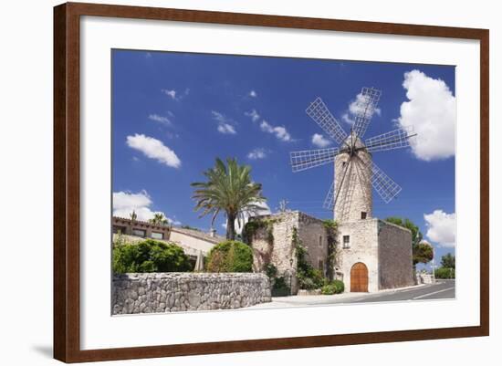 Restaurant in a Windmill, Sineu, Majorca (Mallorca), Balearic Islands, Spain, Mediterranean, Europe-Markus Lange-Framed Photographic Print