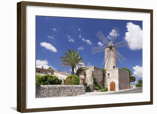 Restaurant in a Windmill, Sineu, Majorca (Mallorca), Balearic Islands, Spain, Mediterranean, Europe-Markus Lange-Framed Photographic Print