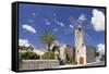 Restaurant in a Windmill, Sineu, Majorca (Mallorca), Balearic Islands, Spain, Mediterranean, Europe-Markus Lange-Framed Stretched Canvas