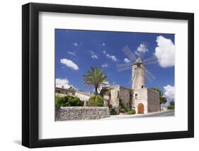 Restaurant in a Windmill, Sineu, Majorca (Mallorca), Balearic Islands, Spain, Mediterranean, Europe-Markus Lange-Framed Photographic Print
