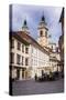 Restaurant in Cobbled Street, Ljubljana, Slovenia, Europe-Matthew Williams-Ellis-Stretched Canvas