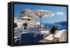 Restaurant in Greece II-Larry Malvin-Framed Stretched Canvas