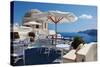 Restaurant in Greece II-Larry Malvin-Stretched Canvas