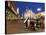 Restaurant in Piazza Duomo at Dusk, Milan, Lombardy, Italy, Europe-Vincenzo Lombardo-Stretched Canvas