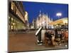 Restaurant in Piazza Duomo at Dusk, Milan, Lombardy, Italy, Europe-Vincenzo Lombardo-Mounted Photographic Print