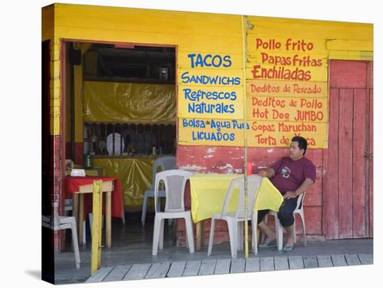 Restaurant in Puerto Corinto, Department of Chinandega, Nicaragua, Central America-Richard Cummins-Stretched Canvas