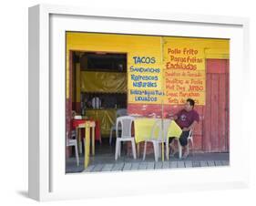 Restaurant in Puerto Corinto, Department of Chinandega, Nicaragua, Central America-Richard Cummins-Framed Photographic Print