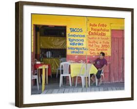 Restaurant in Puerto Corinto, Department of Chinandega, Nicaragua, Central America-Richard Cummins-Framed Photographic Print