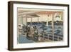 Restaurant Kawachiya in Yanagibashi-Utagawa Hiroshige-Framed Art Print