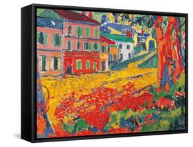 Restaurant La Machine at Bougival-Maurice De Vlaminck-Framed Stretched Canvas