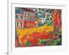 Restaurant La Machine at Bougival-Maurice De Vlaminck-Framed Art Print