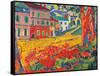 Restaurant La Machine at Bougival-Maurice De Vlaminck-Framed Stretched Canvas