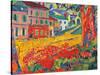 Restaurant La Machine at Bougival-Maurice De Vlaminck-Stretched Canvas