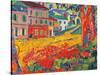 Restaurant La Machine at Bougival-Maurice De Vlaminck-Stretched Canvas