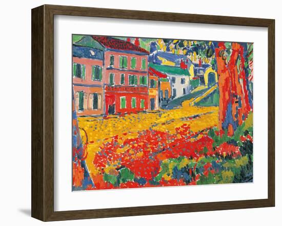 Restaurant La Machine at Bougival-Maurice De Vlaminck-Framed Art Print