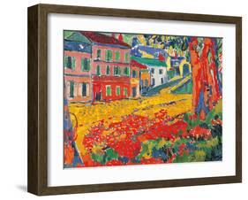 Restaurant La Machine at Bougival-Maurice De Vlaminck-Framed Art Print