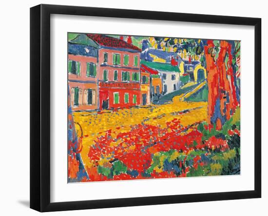 Restaurant La Machine at Bougival-Maurice De Vlaminck-Framed Art Print