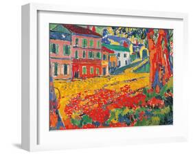 Restaurant La Machine at Bougival-Maurice De Vlaminck-Framed Art Print