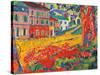 Restaurant La Machine at Bougival-Maurice De Vlaminck-Stretched Canvas