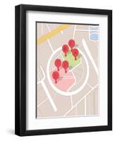 Restaurant Map-A Richard Allen-Framed Giclee Print