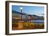 Restaurant on Sodra Hamngatan and Canal at Dusk, Gothenburg, Sweden, Scandinavia, Europe-Frank Fell-Framed Photographic Print