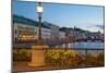 Restaurant on Sodra Hamngatan and Canal at Dusk, Gothenburg, Sweden, Scandinavia, Europe-Frank Fell-Mounted Photographic Print