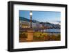 Restaurant on Sodra Hamngatan and Canal at Dusk, Gothenburg, Sweden, Scandinavia, Europe-Frank Fell-Framed Photographic Print