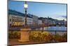 Restaurant on Sodra Hamngatan and Canal at Dusk, Gothenburg, Sweden, Scandinavia, Europe-Frank Fell-Mounted Photographic Print