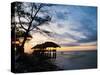 Restaurant on the Beach at Sunset, Gili Trawangan, Gili Islands, Indonesia, Southeast Asia, Asia-Matthew Williams-Ellis-Stretched Canvas